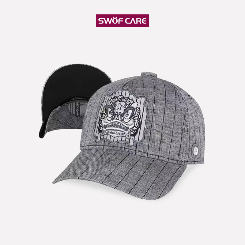 [限时5折]SWOFCARE思沃福明星同款帝王狮灰色帽子男女士棒球帽