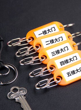 房屋分类标签牌钥匙扣房东钥匙牌家用锁匙扣标记收纳神器钥匙圈环
