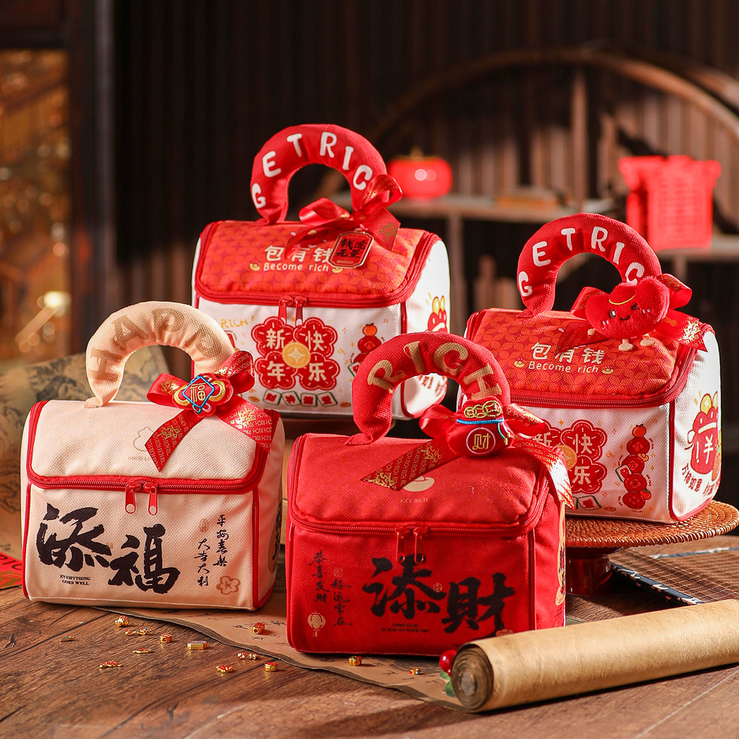 新年礼品袋2026新款包装手提大福袋高级感礼物袋子马年伴手礼公司,淘宝优惠券,粉丝福利购,淘宝优惠卷