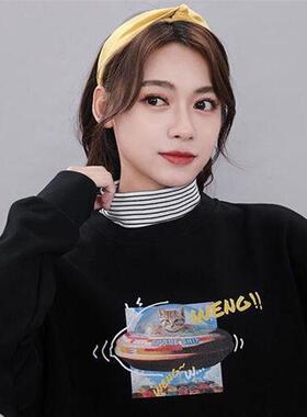 针织条纹围脖保暖假领子秋冬内搭高领韩版女假领护颈椎脖套装饰领