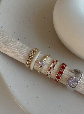 花朵开口戒指ins金属百搭女