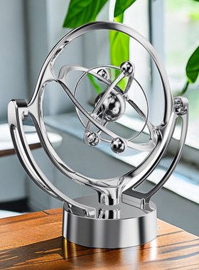 地球永动仪牛顿摆模型旋转磁性摇摆器天体仪轨道摆件usb装饰品