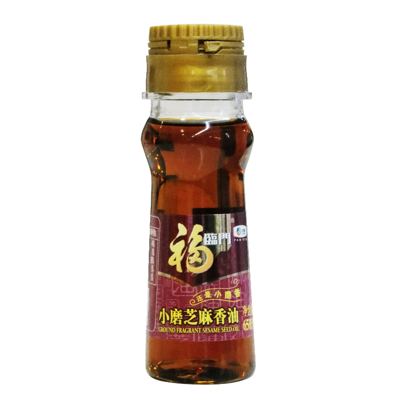 中粮福临门小磨香油65ml*2瓶食用油调味油f-图0