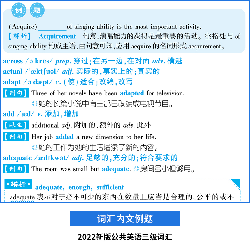 2024pets全国英语等级考试三级单词词汇专项训练复习资料书籍pets3级全国公共英语等级考试三级公共英语三级3级 - 图3