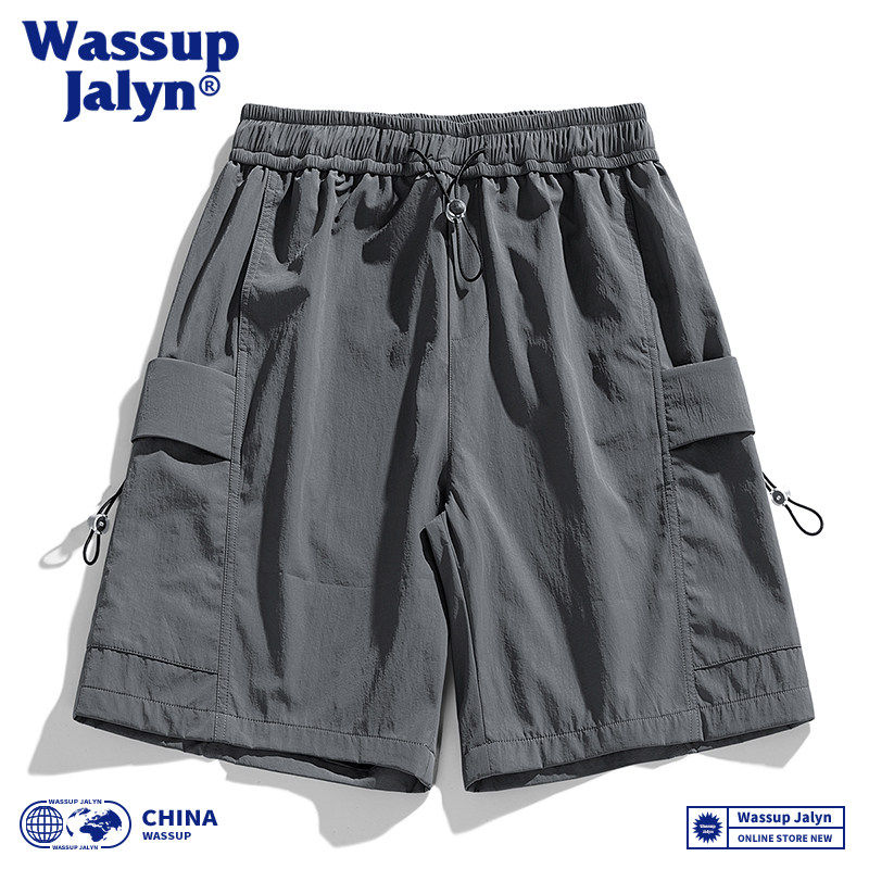 WASSUP JALYN美式冰丝短裤男夏季薄款新款工装五分裤宽松休闲中裤,淘宝优惠券,粉丝福利购,淘宝优惠卷