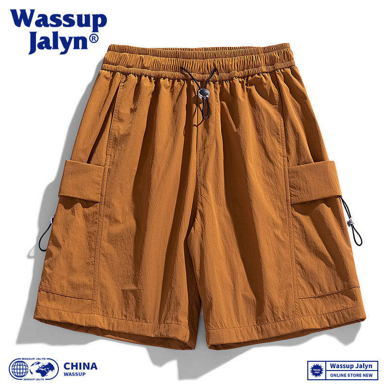 WASSUP JALYN美式冰丝短裤男夏季薄款新款工装五分裤宽松休闲中裤,淘宝优惠券,粉丝福利购,淘宝优惠卷
