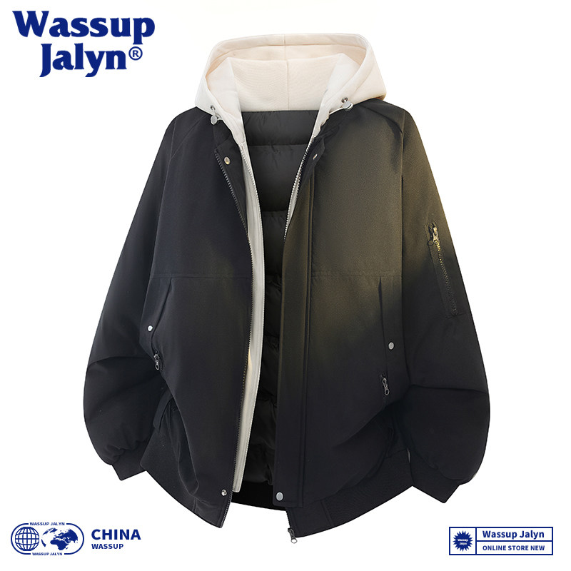 WASSUP JALYN羽绒棉服男女冬季加厚保暖韩系棉袄假两件棉衣外套潮,淘宝优惠券,粉丝福利购,淘宝优惠卷