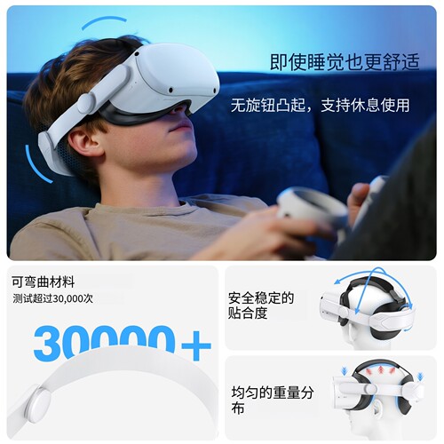 Quest2精英头戴舒适不晃动不闷热减压减重柔软记忆棉安装简单 - 图2