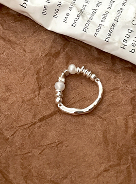 珍珠款戒指轻奢小众高级感