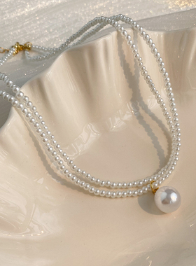 法式复古珍珠款项链轻奢小众