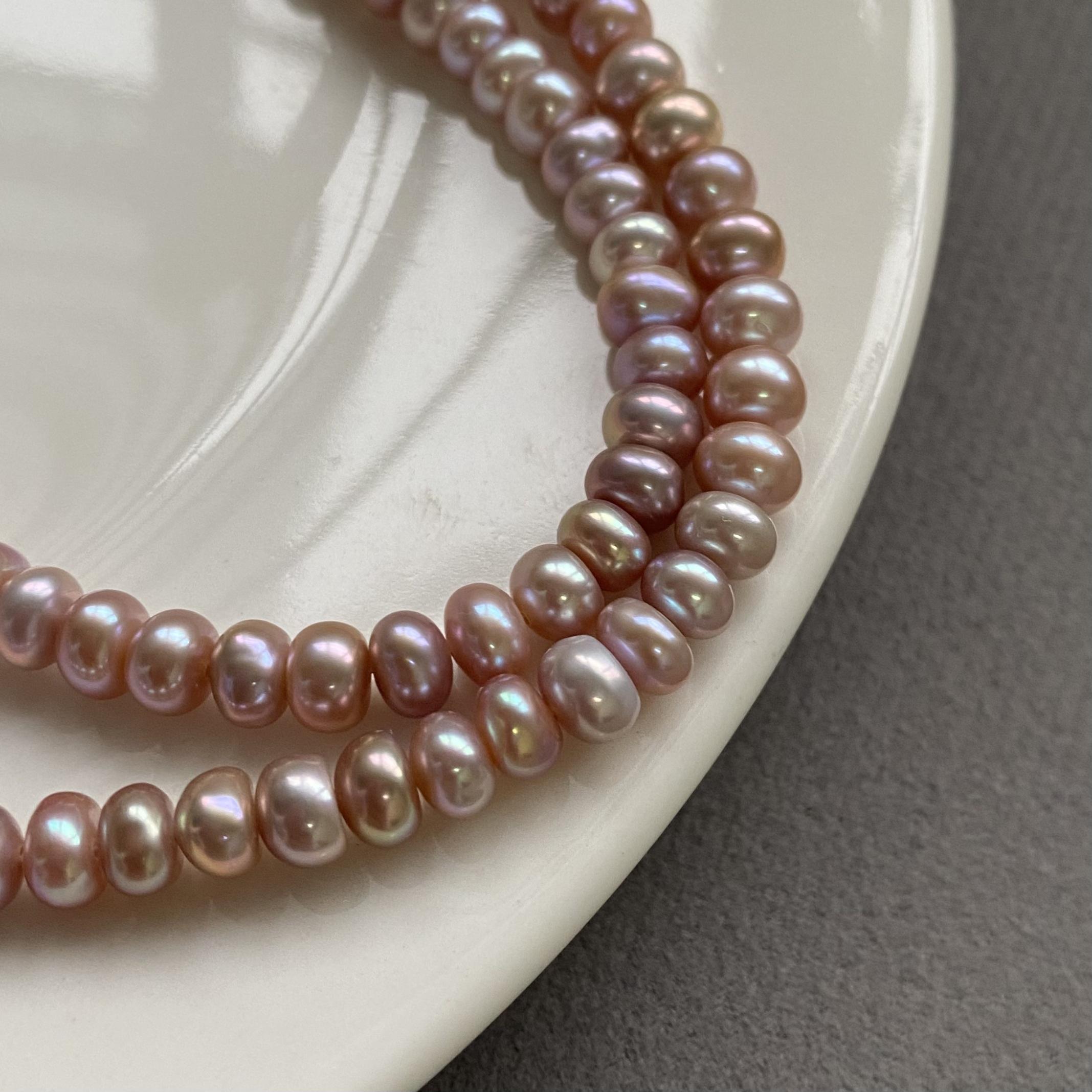 珍氏珠宝天然淡水珍珠项链女款 S925银炫彩时尚精致感颈链锁骨链 - 图0