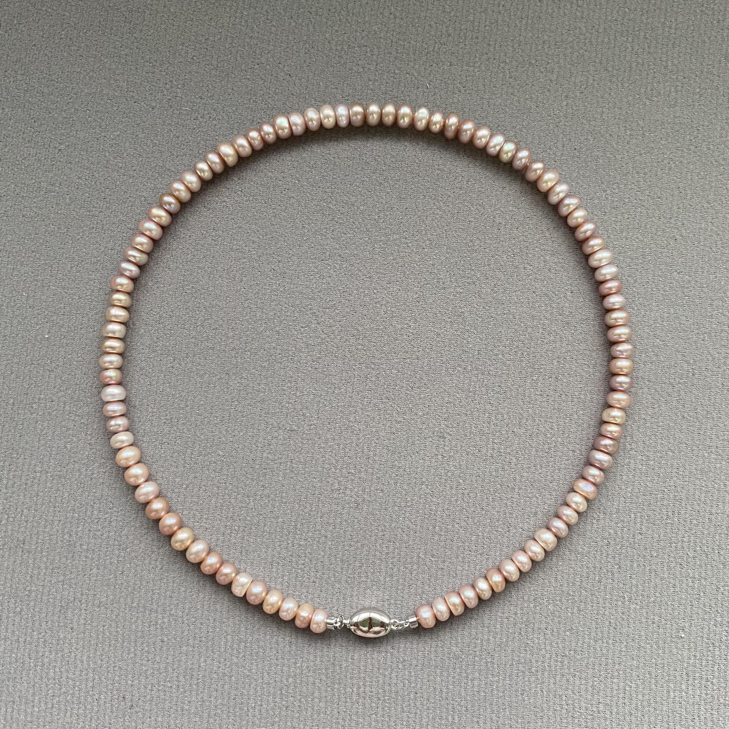 珍氏珠宝天然淡水珍珠项链女款 S925银炫彩时尚精致感颈链锁骨链 - 图2