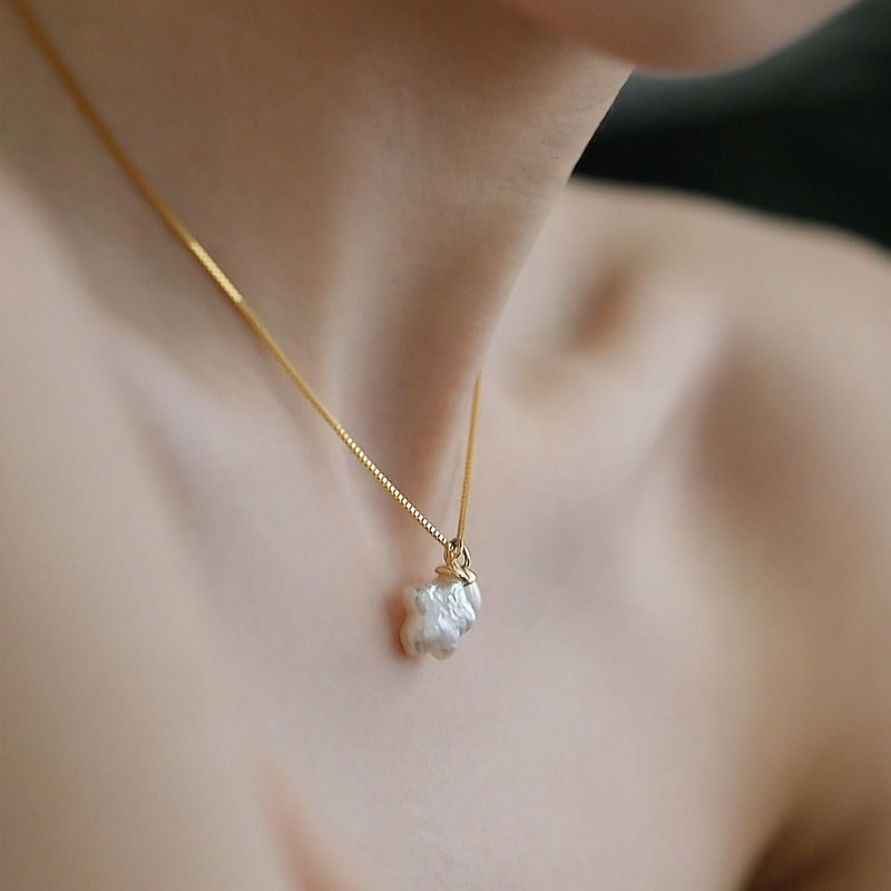 珍氏珠宝天然淡水巴洛克珍珠项链女款 星形设计时尚可爱吊坠颈链,淘宝优惠券,粉丝福利购,淘宝优惠卷