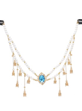 西域异域风公主流苏珍珠额头链