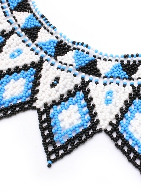 波西米亚夸张米珠长款项链