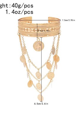 敦煌飞天写真手饰钱币流苏开口