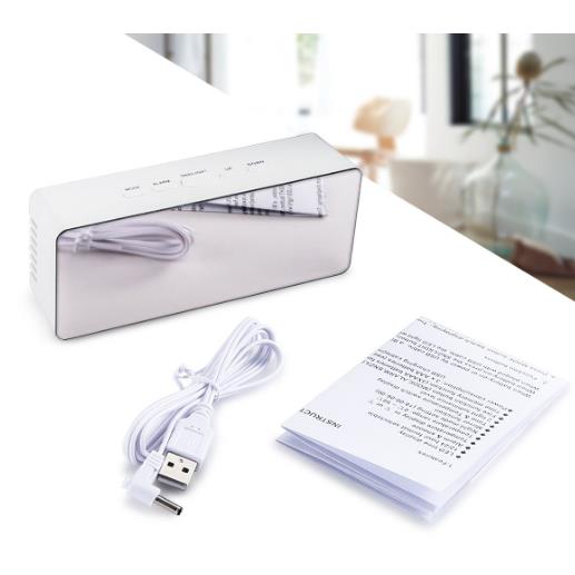 digital alarm clock night light thermometer mirror镜面闹钟 - 图2