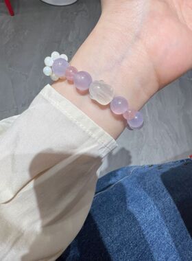 紫罗兰玉髓荔枝冻玛瑙手串