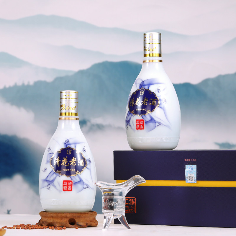 白酒整箱6瓶清花老酒40 53度纯粮清香型酒水礼盒装送礼高档,淘宝优惠券,粉丝福利购,淘宝优惠卷