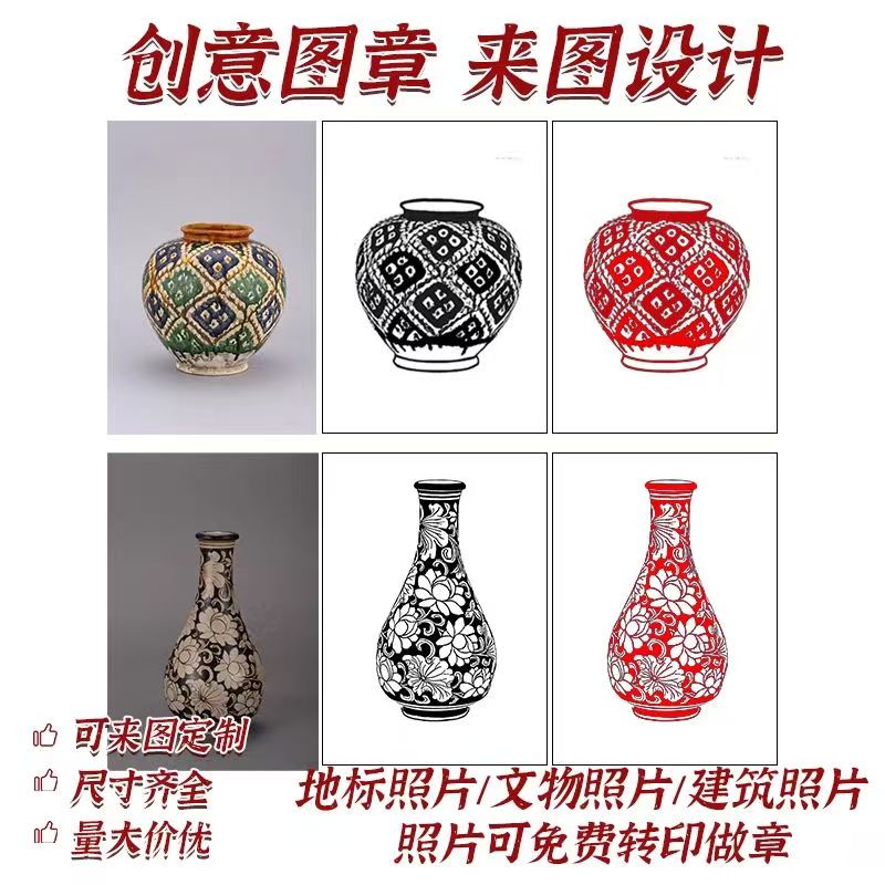 印章定制刻章个性logo章图案城市地标文创景点打卡大尺寸光敏印章 - 图2