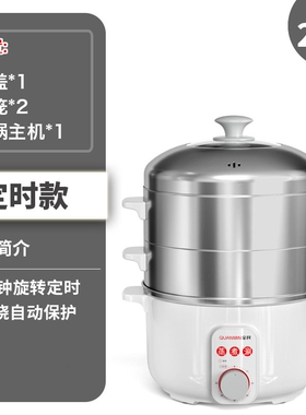 全民电蒸锅不锈钢多功能定时保温