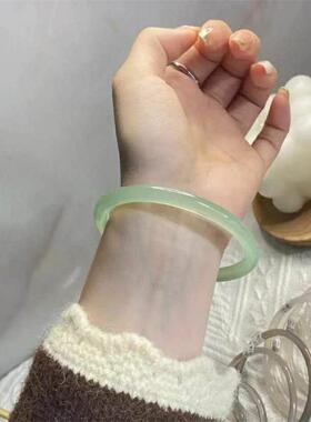 一步一响玻璃仿玉叮当镯干枯玫瑰镯子古风汉服配饰闺蜜手镯一对女