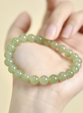 仿天然和田玉手串女款浅冰睛水手饰直播仿和田玉手链送女友礼物