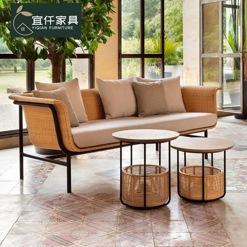 东南亚民宿藤椅沙发庭院藤编小茶几室内客厅阳台户外家具东南亚风,淘宝优惠券,粉丝福利购,淘宝优惠卷