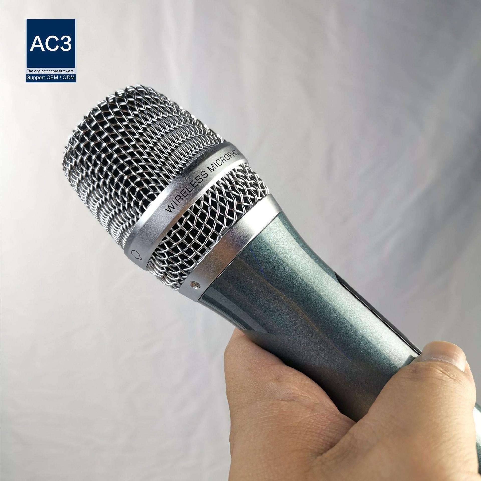 Wireless color dynamic anti-howling noise reduction luminous professional anti-fall microphone speaker equipment for high-end KTV