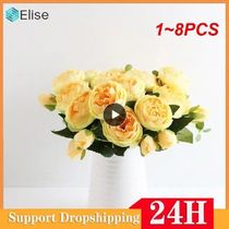 1 ~ 8PCS 30cm Rose Silk Peony Artificial Flowers Bouquet 5