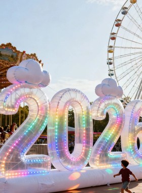 2026新年气模装饰商场门口美陈摆件商业街景区游乐场布置拍照引流