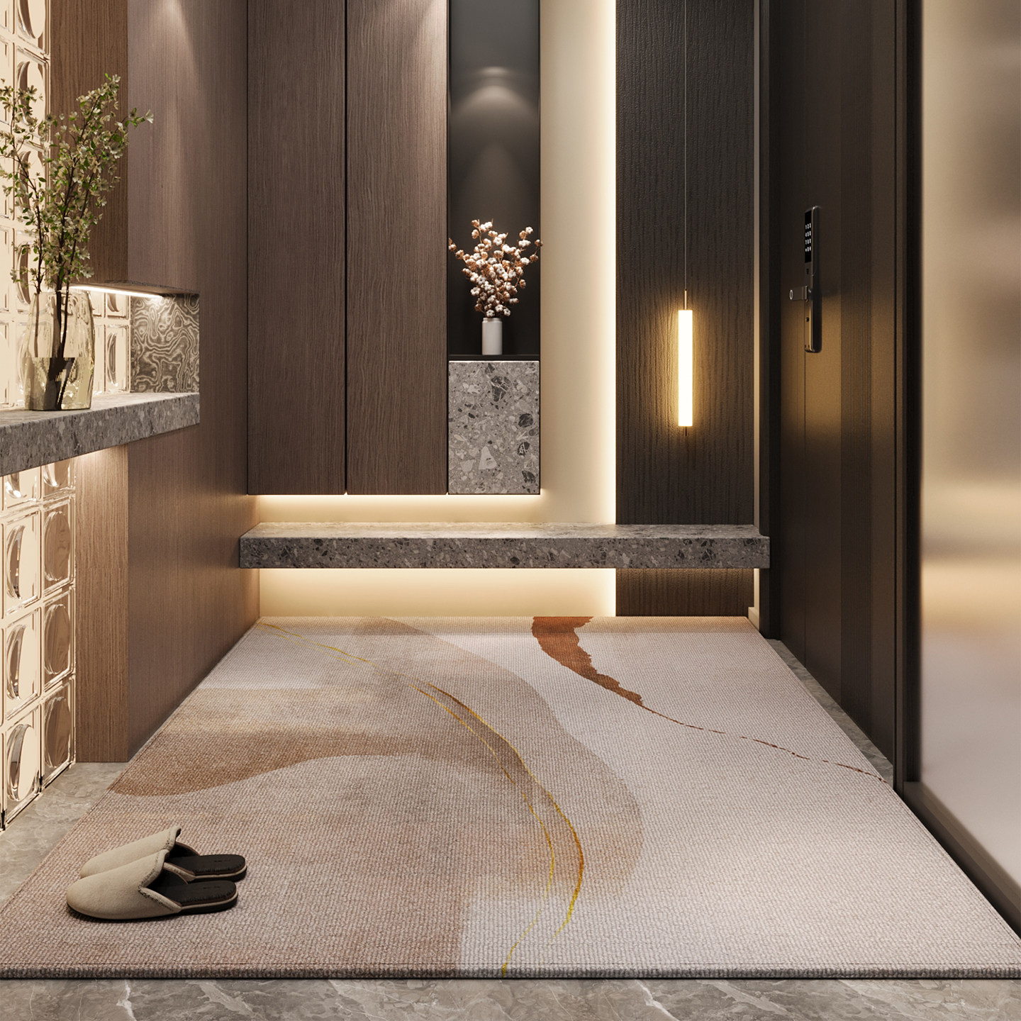 入户门地垫进门防滑脚垫高级感玄关门口耐脏除尘免打理可裁剪地毯,淘宝优惠券,粉丝福利购,淘宝优惠卷