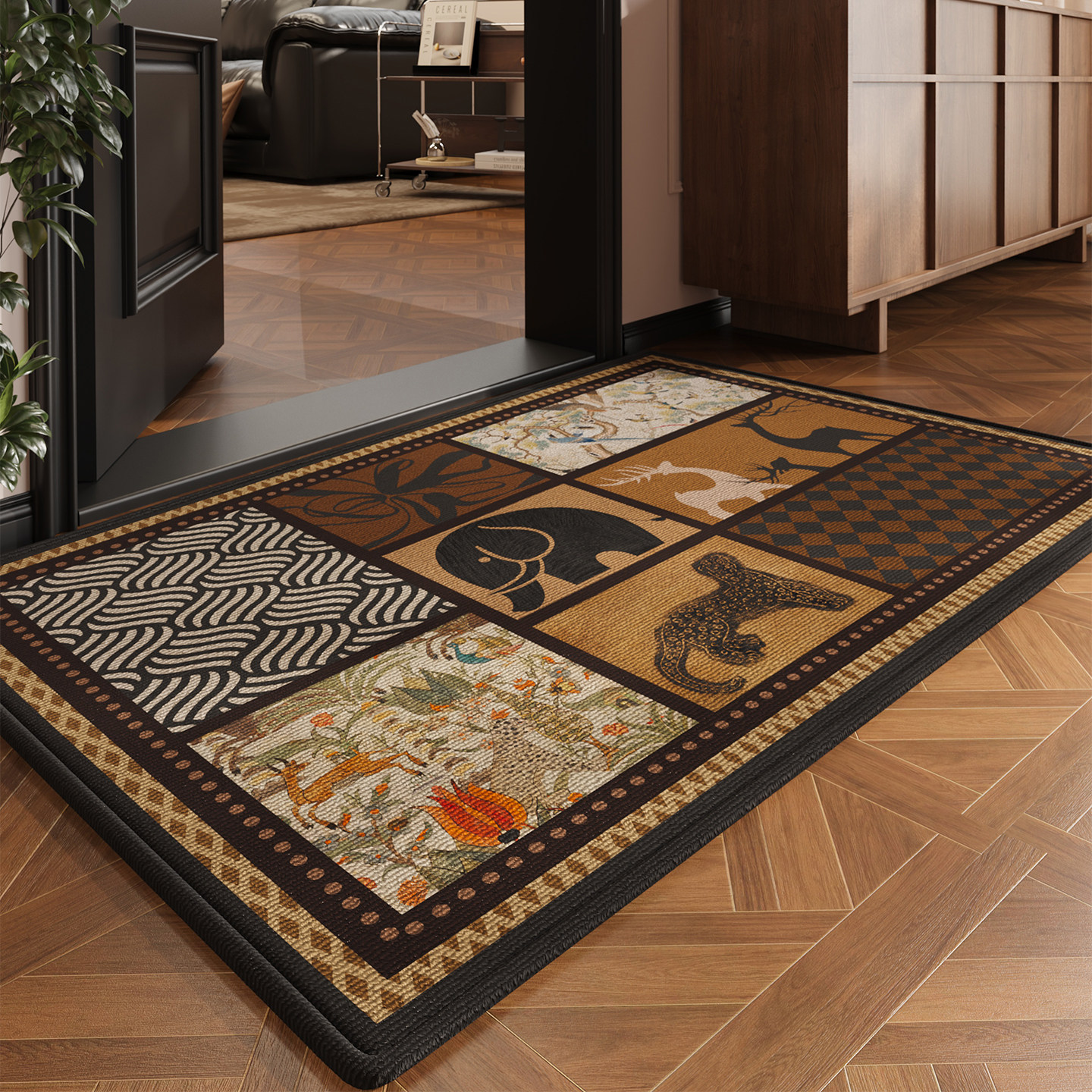 入户门地垫玄关门口中古风高级感进门防滑脚垫耐脏除尘可裁剪地毯,淘宝优惠券,粉丝福利购,淘宝优惠卷