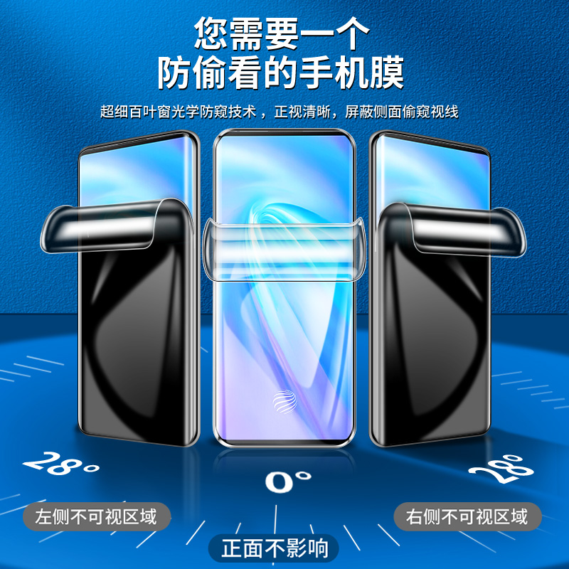 适用vivonex3手机膜5G版全屏覆盖高清nex3s防窥膜无白边VIVONex3S钢化水凝膜全身保护V1924A防偷窥抗指纹纳米 - 图0