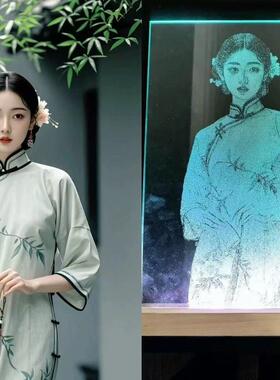 锤子非遗琉璃玻璃画订制高级生日礼物送女友七夕节520情人节礼物