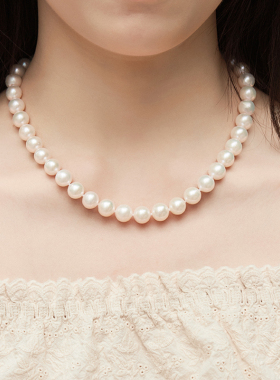 自营天然淡水珍珠项链女款纯银