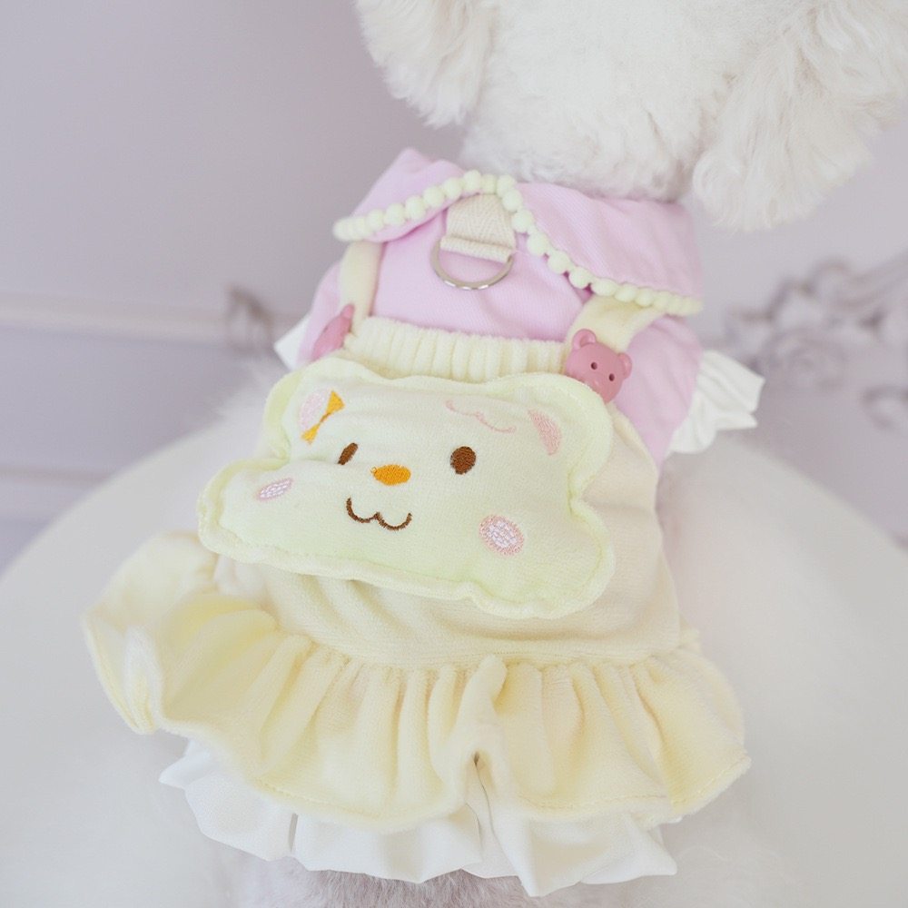 狗狗衣服秋冬装加绒猫咪背带公主裙棉衣可牵引小型犬泰迪宠物比熊,淘宝优惠券,粉丝福利购,淘宝优惠卷