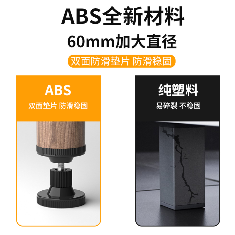 加厚桌脚增高垫家具支撑脚可调节茶几电视柜增高底座沙发加高神器-图3