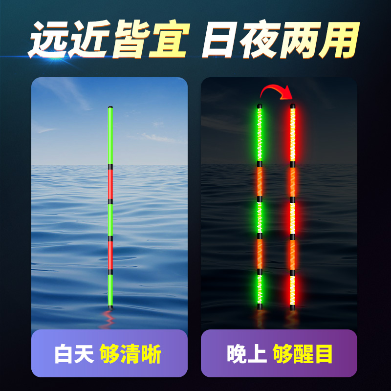 小凤仙咬钩变色夜光漂重力感应电子漂超亮夜钓浮漂鲫鱼漂日夜两用 - 图2