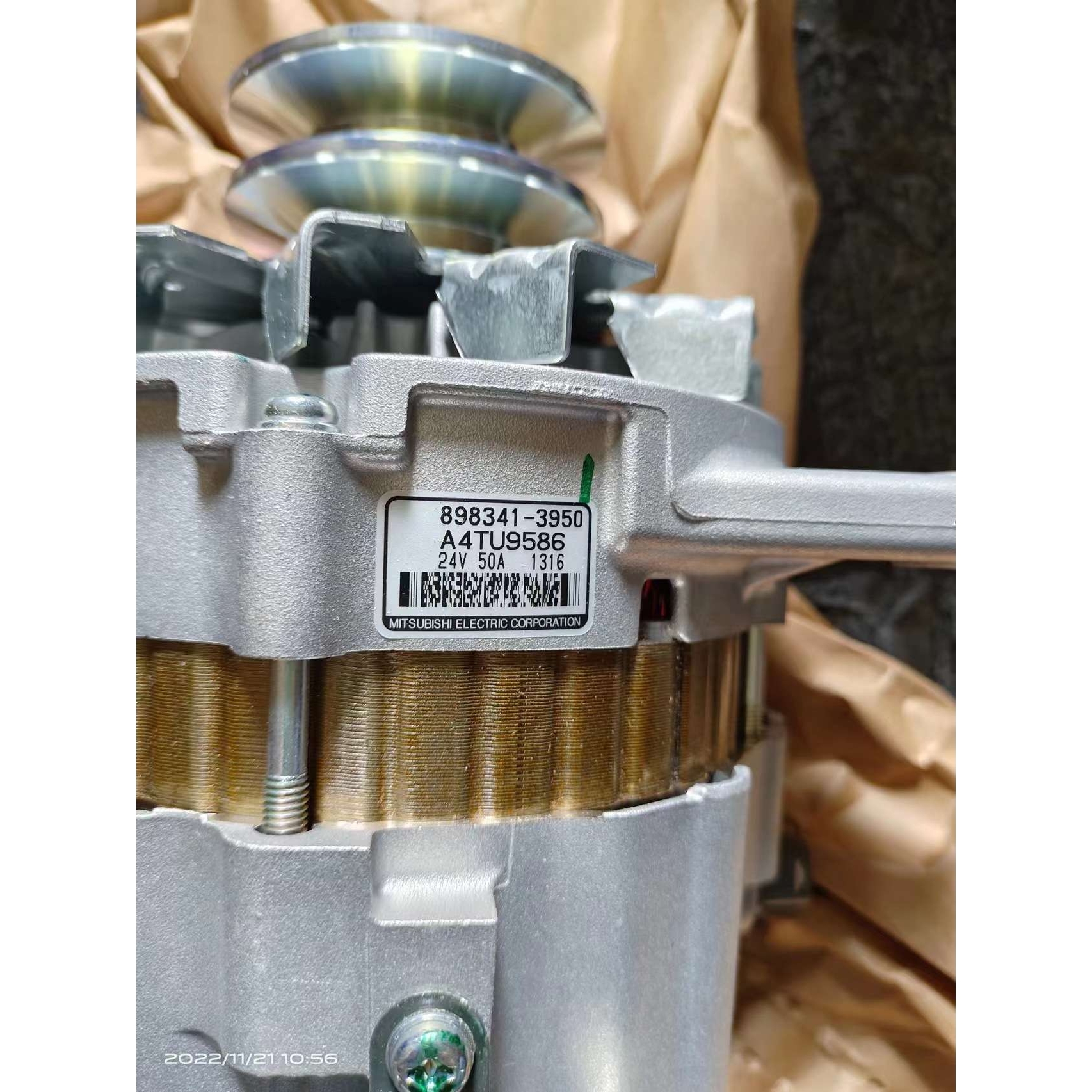 五十铃发电机A4TU9586.898341-3950.五十铃6WG1发电机.五十铃原装-图2