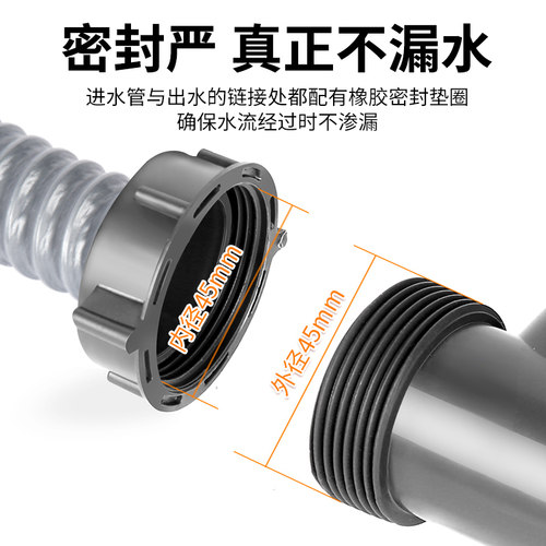 厨房洗菜盆下水管管道配件水槽双槽水池下水器洗碗池排水管子套装 - 图1
