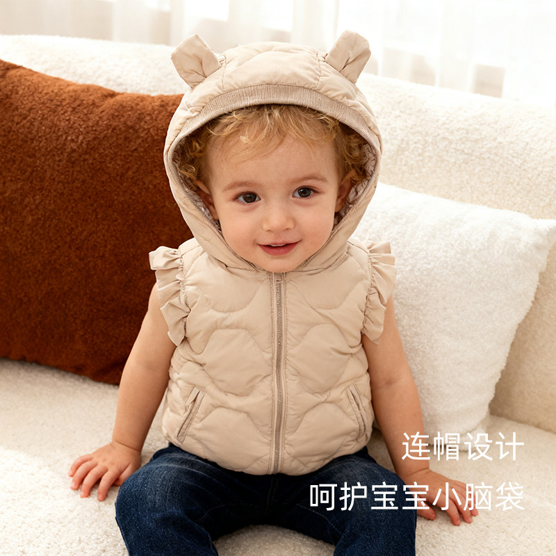 RyleeCru官方正品女童轻薄羽绒马甲儿童马甲25冬1上新,淘宝优惠券,粉丝福利购,淘宝优惠卷