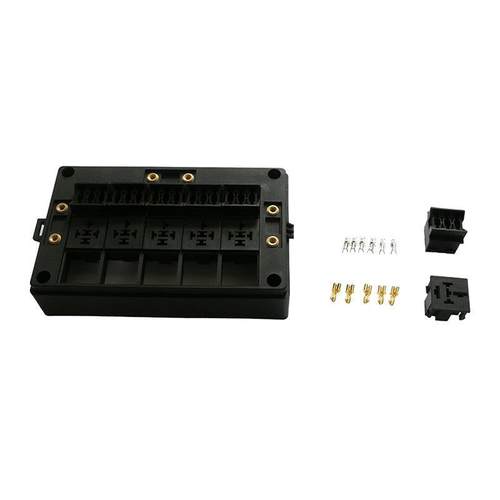 十五路自由组合继电器盒小型汽车控制盒插片式汽车保险丝盒 - 图3
