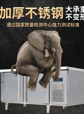 冰迪星商用保鲜工作台平冷操作台双温冰柜水吧台卧式冰箱冷冻