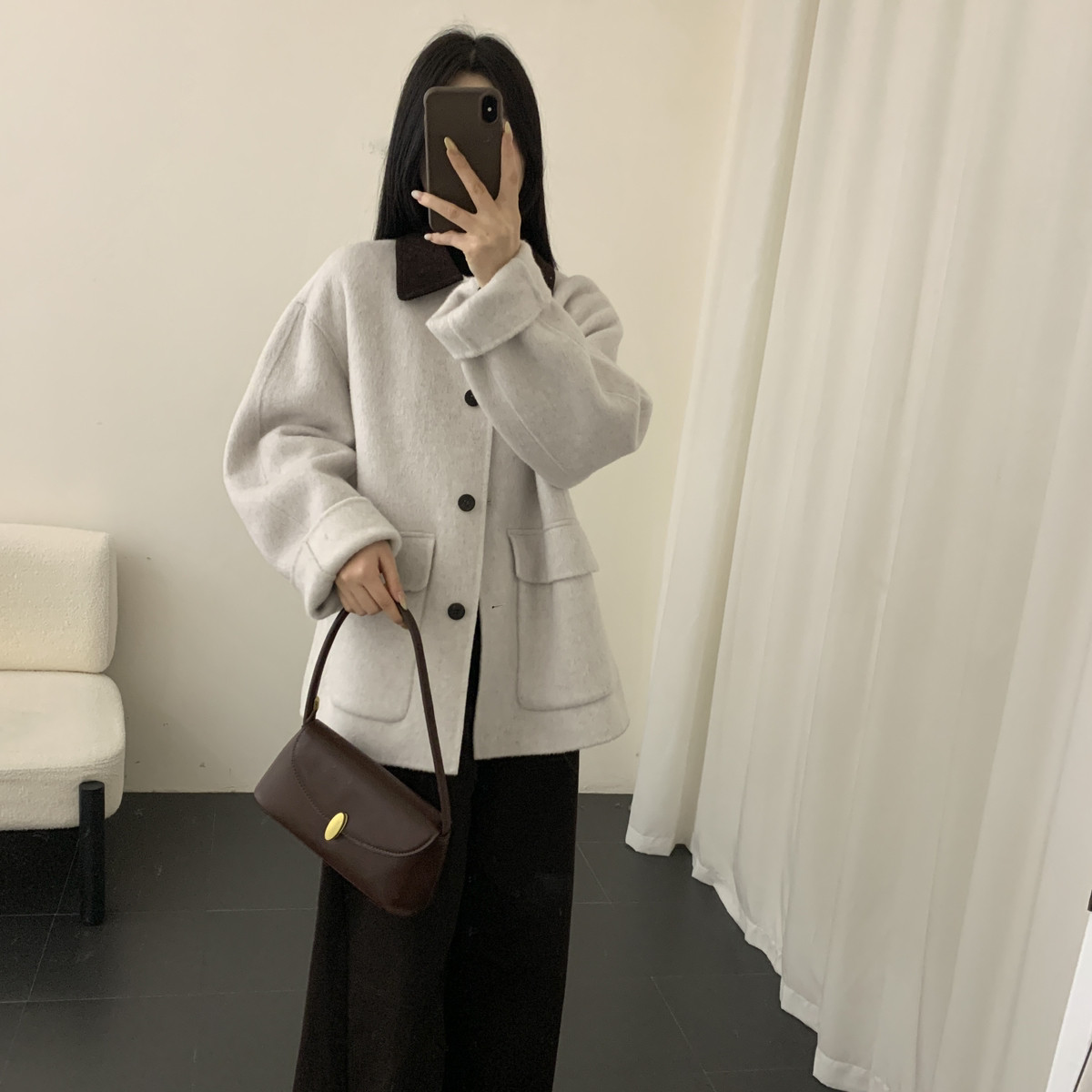 馨菲舒适感穿搭韩系简约百搭不挑人羊毛外套(含90.3绵羊毛)300065,淘宝优惠券,粉丝福利购,淘宝优惠卷