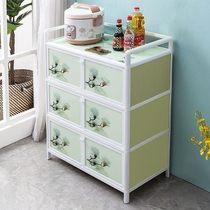Bowl Cabinet Home Aluminum Alloy Cabinet Simple Kitchen Cabinet Hearth Cabinet sitting room Balcony Cupboard locker Kitchen Containing Cabinet