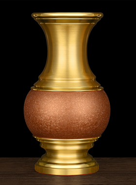 纯铜供佛花瓶家用室内供佛摆件