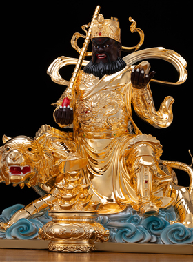 纯铜赵公明神像家用供奉武财神