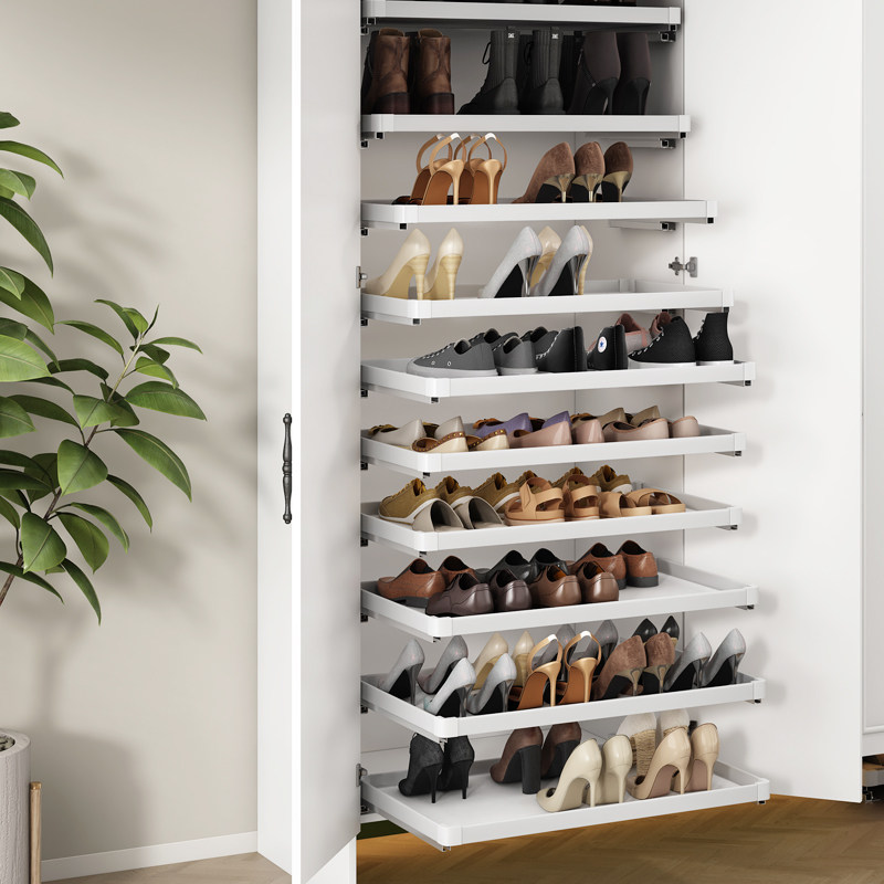 丽索柜内推拉式鞋架入户鞋柜托盘式鞋篮白色加深鞋架托盘可定制,淘宝优惠券,粉丝福利购,淘宝优惠卷