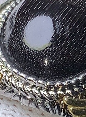 天然黑驴蹄子戒指鱼籽纹媲美XJ文玩饰品